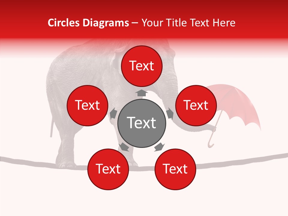 White Tightrope Successful PowerPoint Template