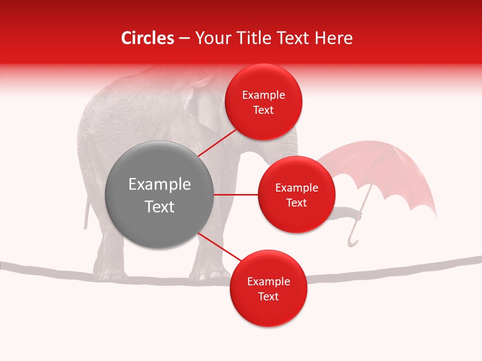 White Tightrope Successful PowerPoint Template