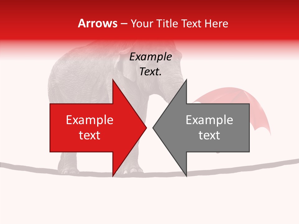 White Tightrope Successful PowerPoint Template