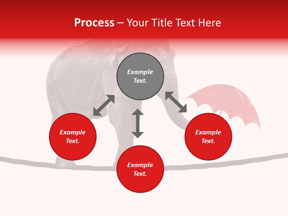 White Tightrope Successful PowerPoint Template