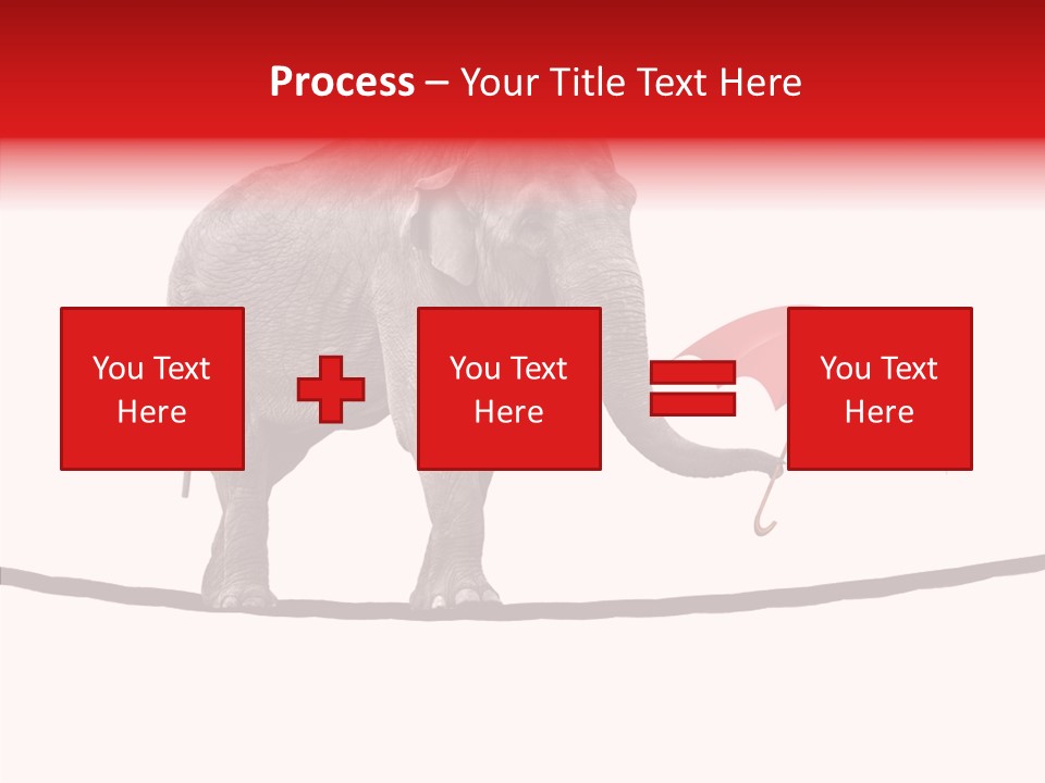 White Tightrope Successful PowerPoint Template