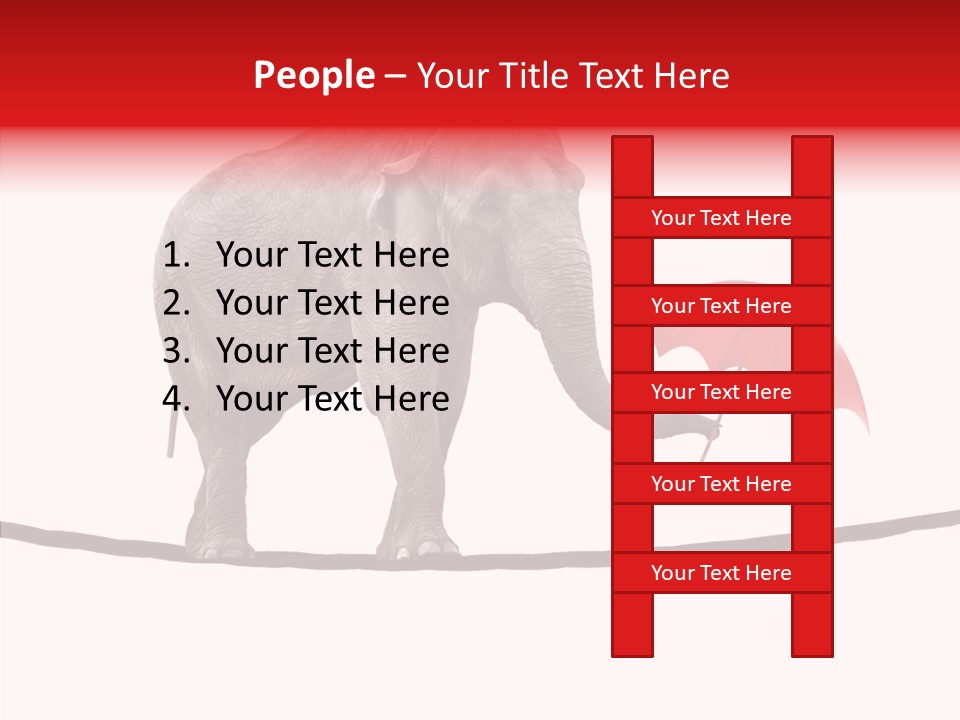 White Tightrope Successful PowerPoint Template