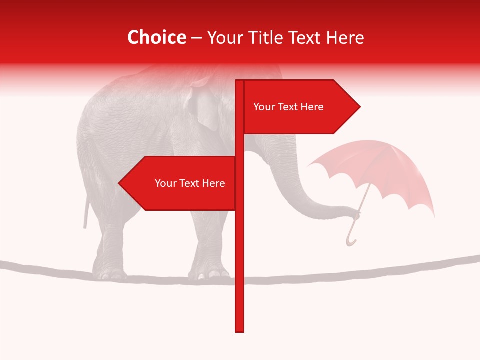 White Tightrope Successful PowerPoint Template
