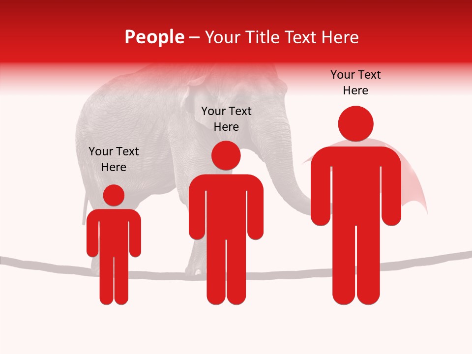 White Tightrope Successful PowerPoint Template