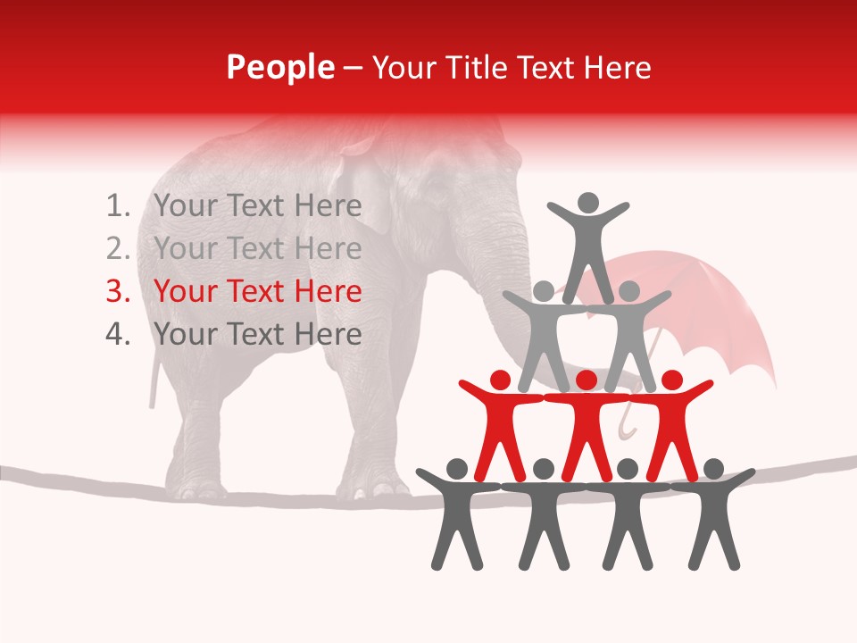 White Tightrope Successful PowerPoint Template