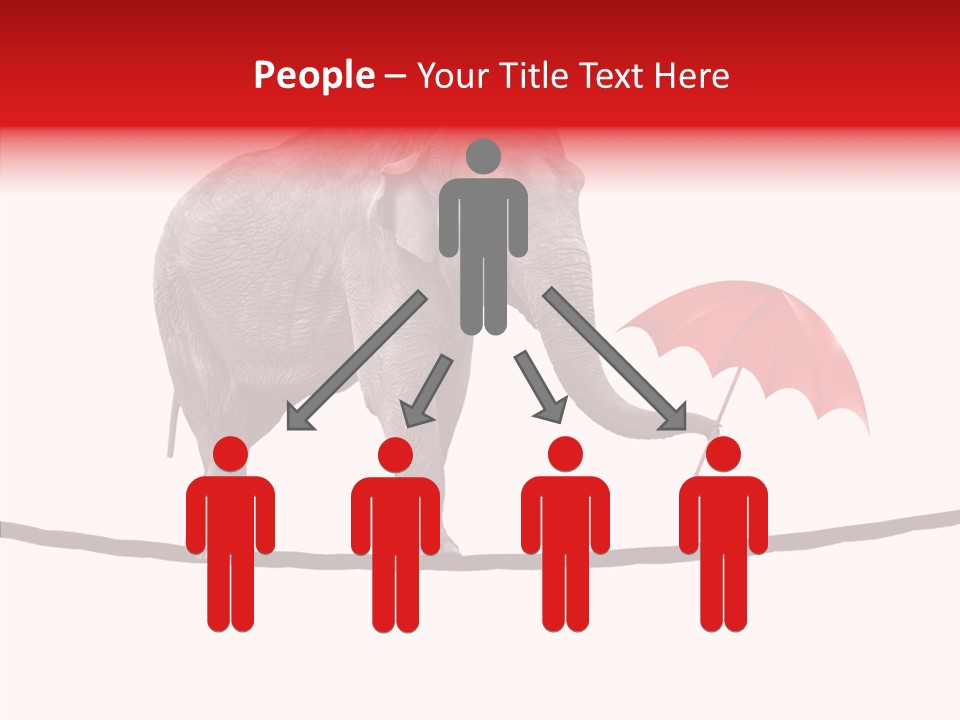 White Tightrope Successful PowerPoint Template