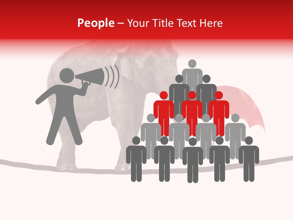 White Tightrope Successful PowerPoint Template