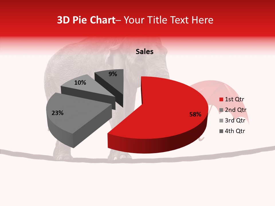 White Tightrope Successful PowerPoint Template