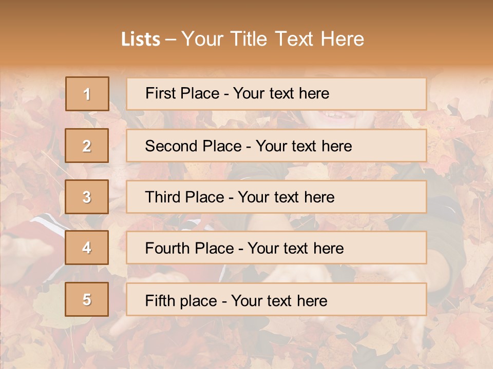 Close Up Play Autumn PowerPoint Template