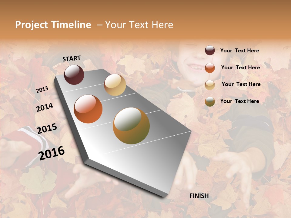 Close Up Play Autumn PowerPoint Template