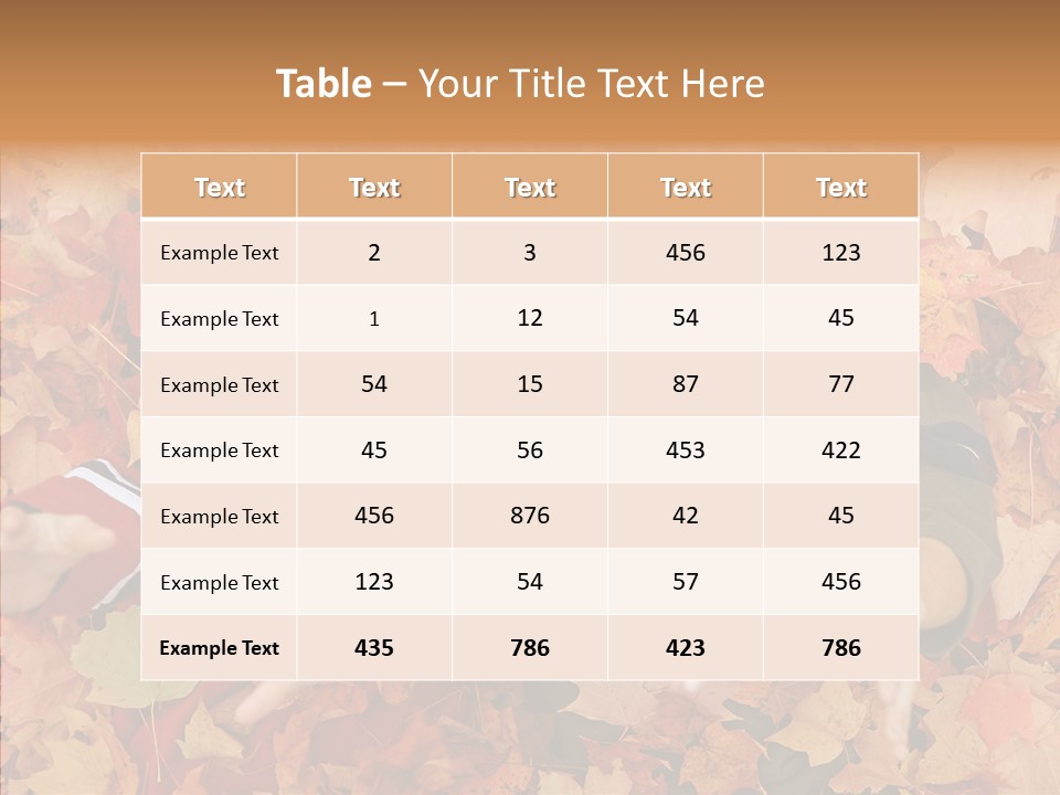 Close Up Play Autumn PowerPoint Template