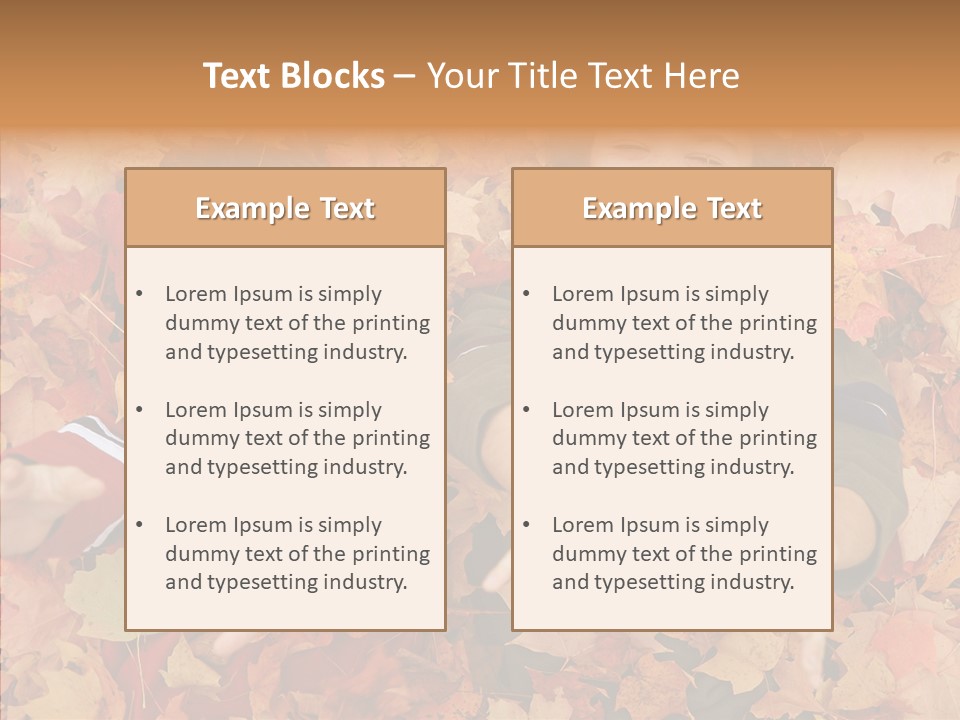 Close Up Play Autumn PowerPoint Template