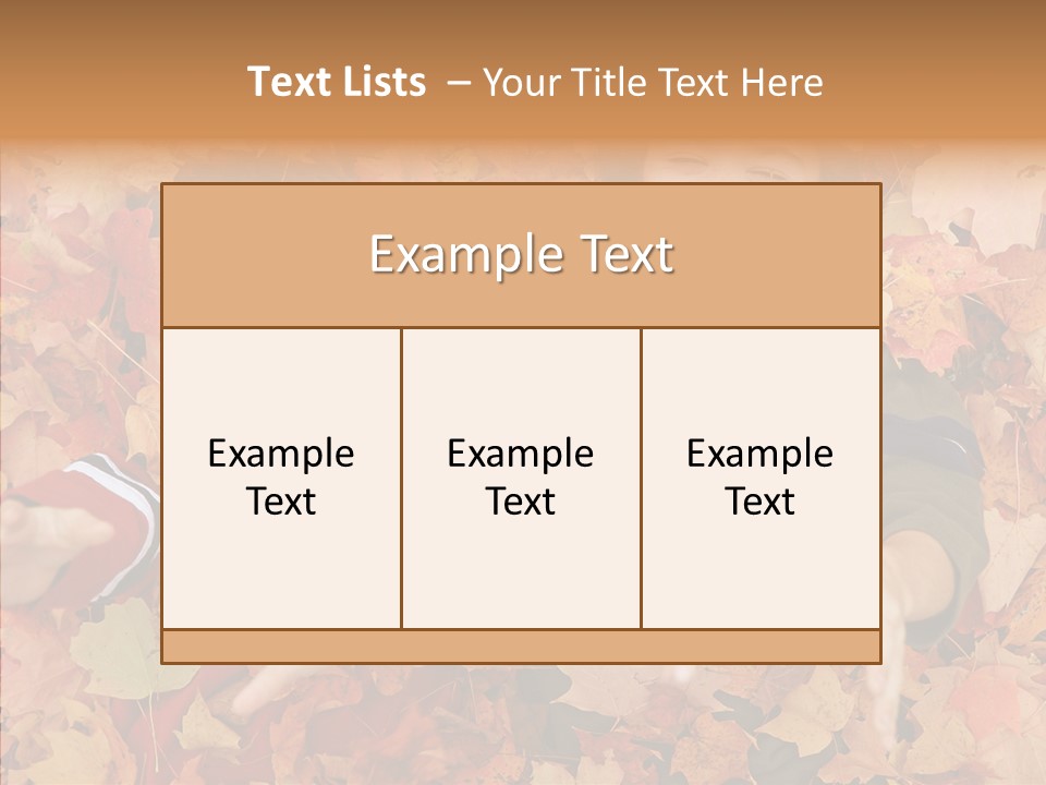 Close Up Play Autumn PowerPoint Template