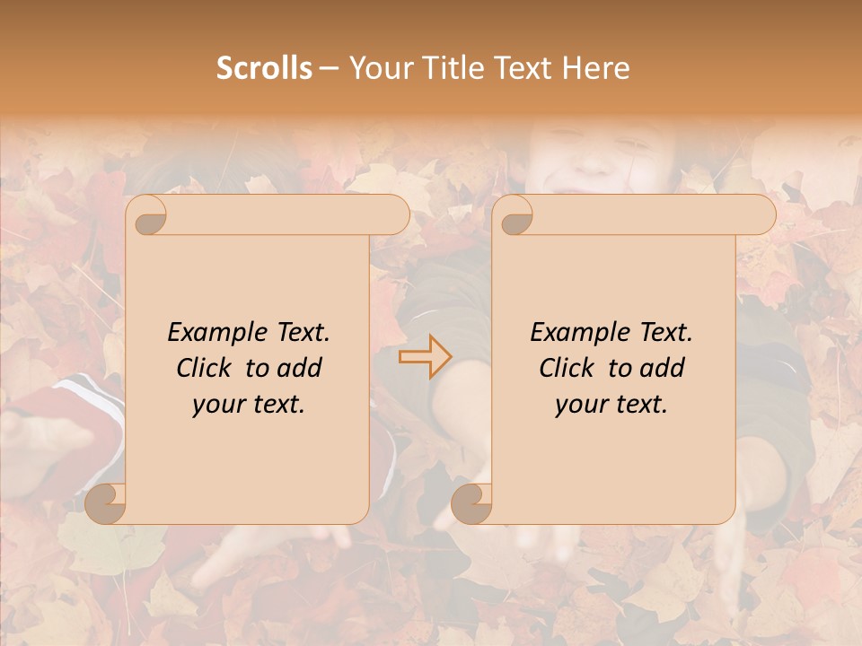 Close Up Play Autumn PowerPoint Template