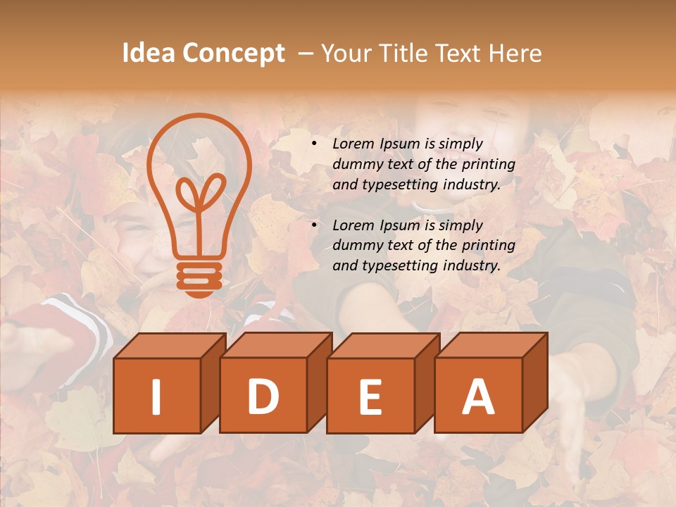 Close Up Play Autumn PowerPoint Template