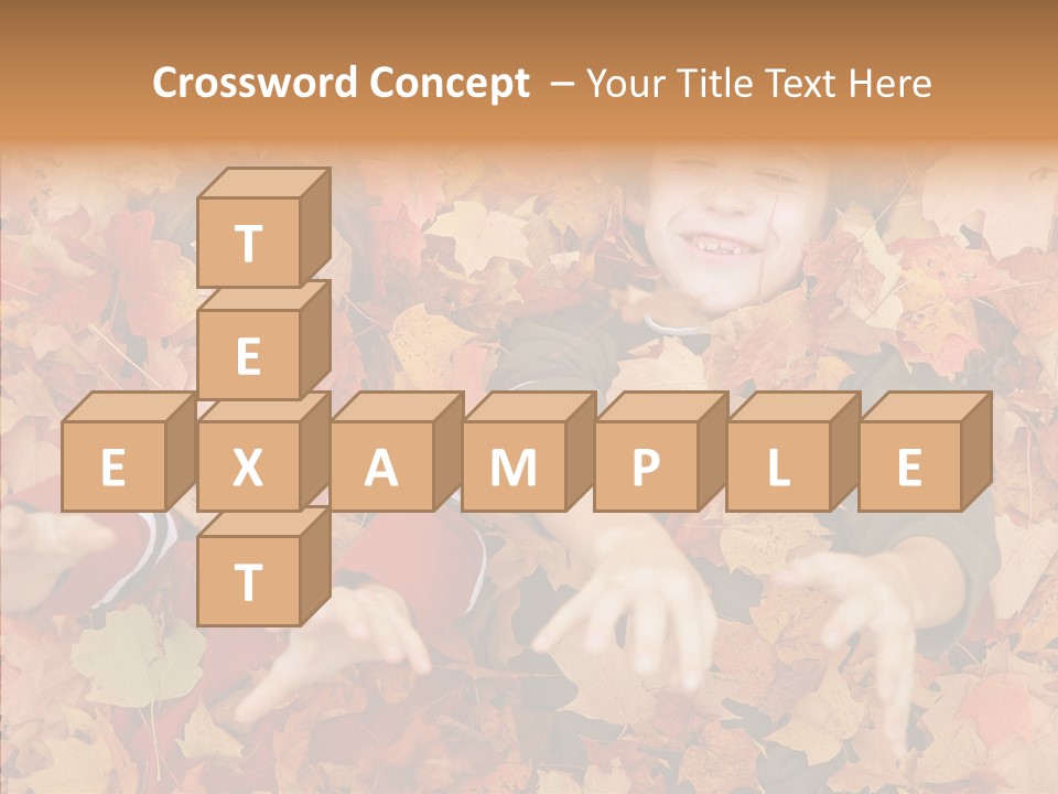 Close Up Play Autumn PowerPoint Template