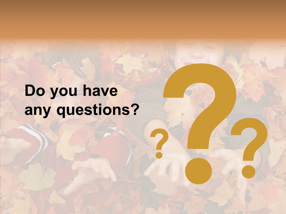 Close Up Play Autumn PowerPoint Template