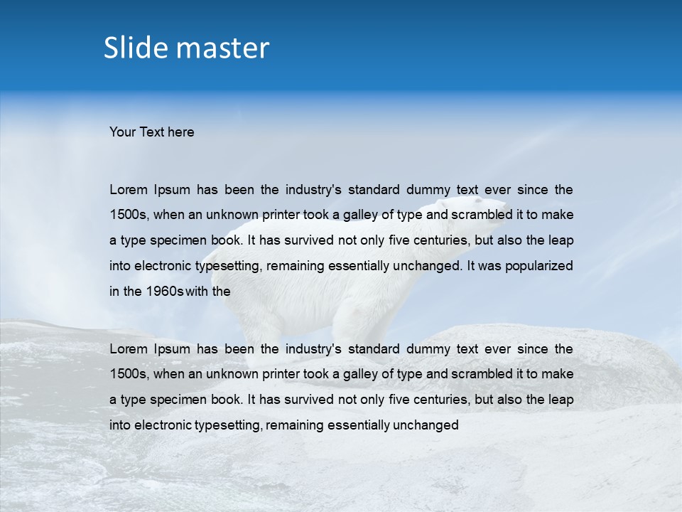 Predator Animal White PowerPoint Template