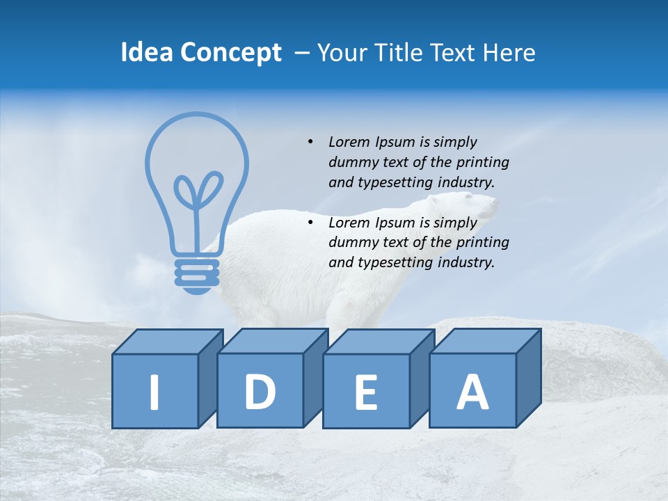 Predator Animal White PowerPoint Template