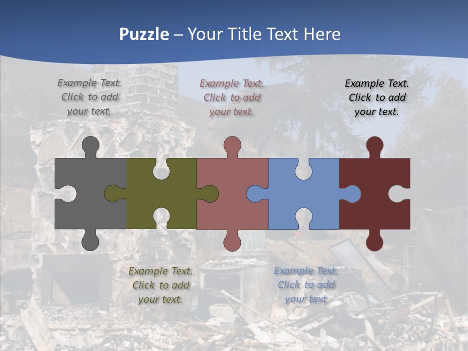 Transportation American Flag Home PowerPoint Template