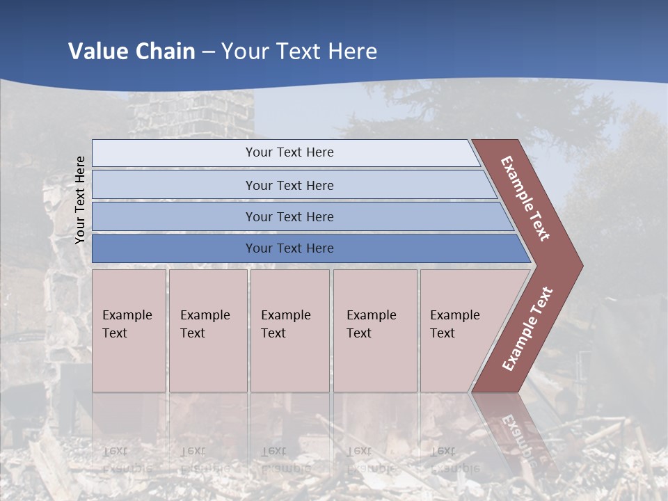 Transportation American Flag Home PowerPoint Template