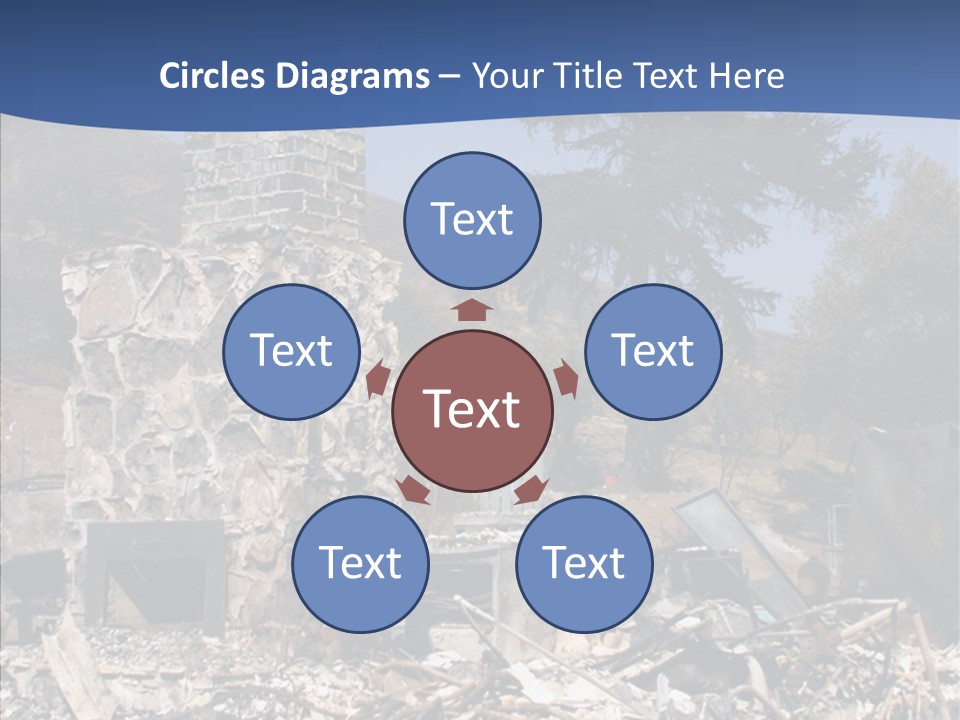 Transportation American Flag Home PowerPoint Template