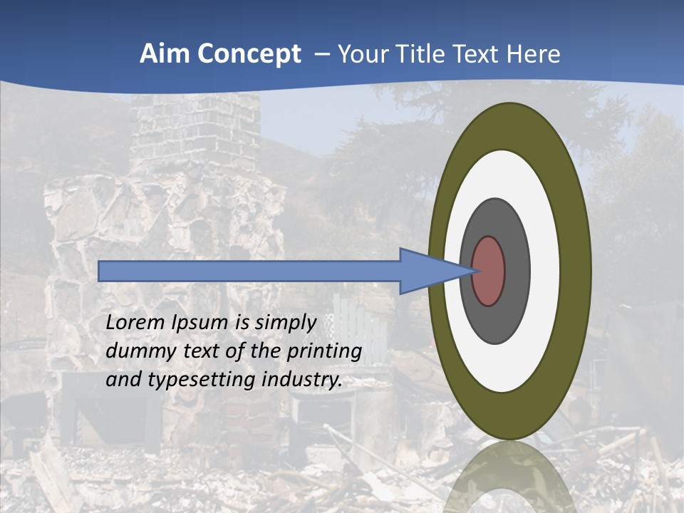 Transportation American Flag Home PowerPoint Template