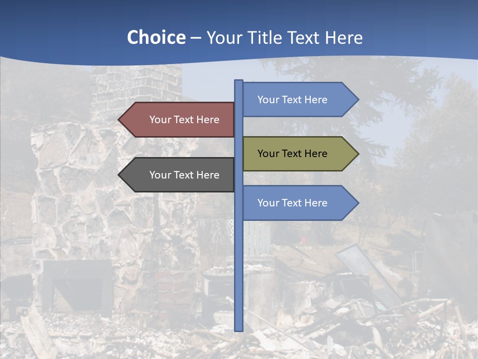 Transportation American Flag Home PowerPoint Template