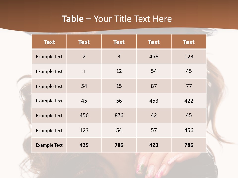 Skin Face Hot PowerPoint Template