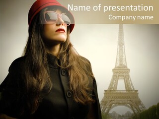 Female Travel Attractive PowerPoint Template