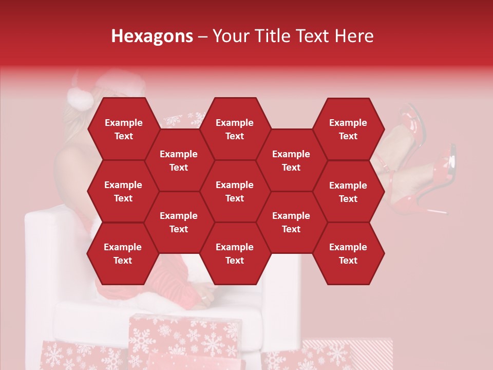 A Woman In A Santa Claus Outfit Sitting On A Chair PowerPoint Template