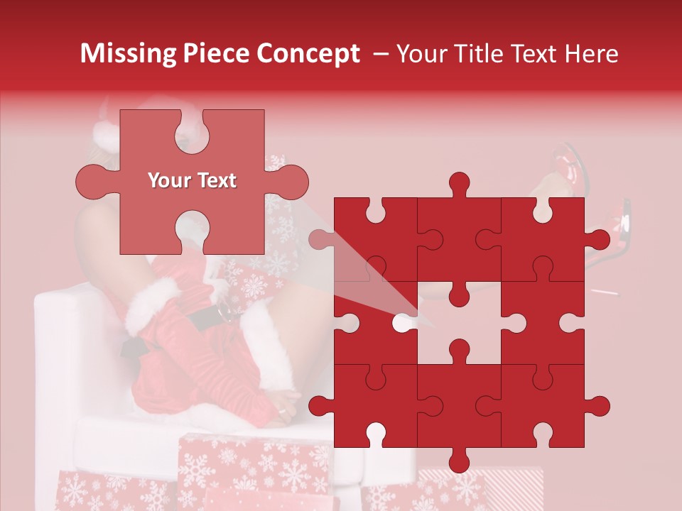 A Woman In A Santa Claus Outfit Sitting On A Chair PowerPoint Template