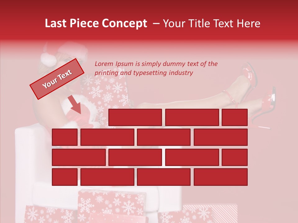 A Woman In A Santa Claus Outfit Sitting On A Chair PowerPoint Template