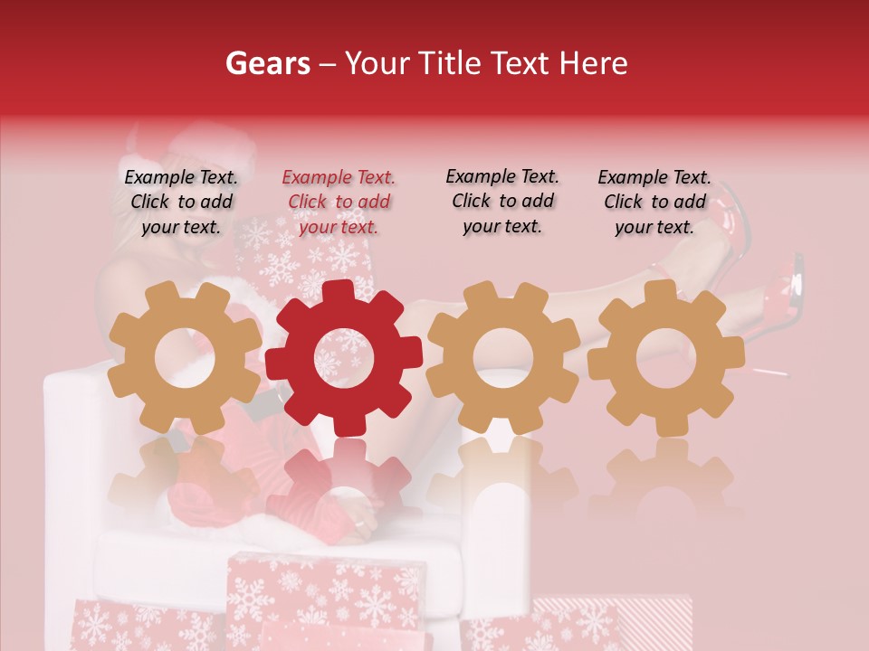 A Woman In A Santa Claus Outfit Sitting On A Chair PowerPoint Template