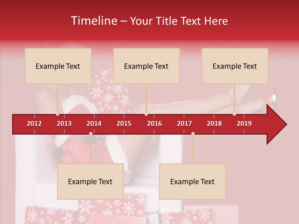 A Woman In A Santa Claus Outfit Sitting On A Chair PowerPoint Template