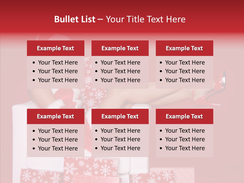 A Woman In A Santa Claus Outfit Sitting On A Chair PowerPoint Template