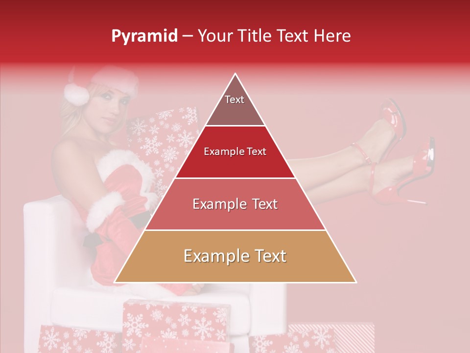 A Woman In A Santa Claus Outfit Sitting On A Chair PowerPoint Template