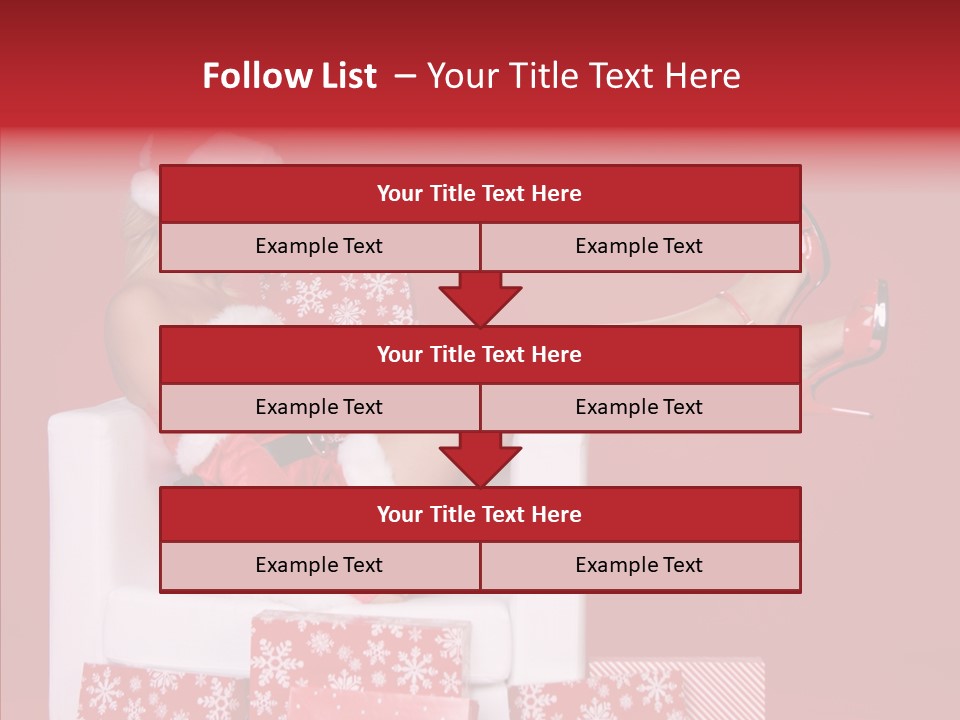 A Woman In A Santa Claus Outfit Sitting On A Chair PowerPoint Template