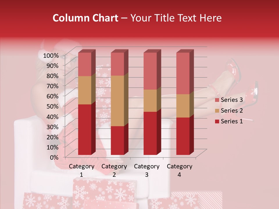 A Woman In A Santa Claus Outfit Sitting On A Chair PowerPoint Template