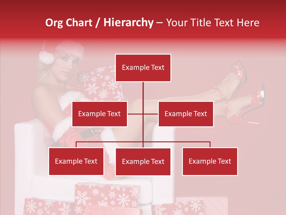 A Woman In A Santa Claus Outfit Sitting On A Chair PowerPoint Template
