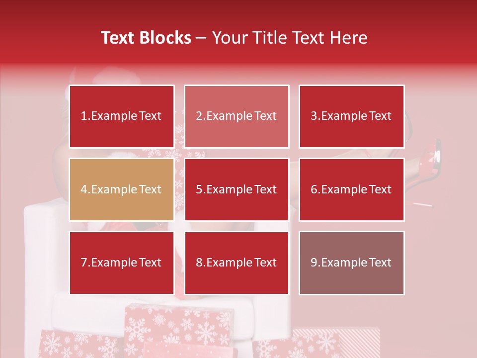 A Woman In A Santa Claus Outfit Sitting On A Chair PowerPoint Template