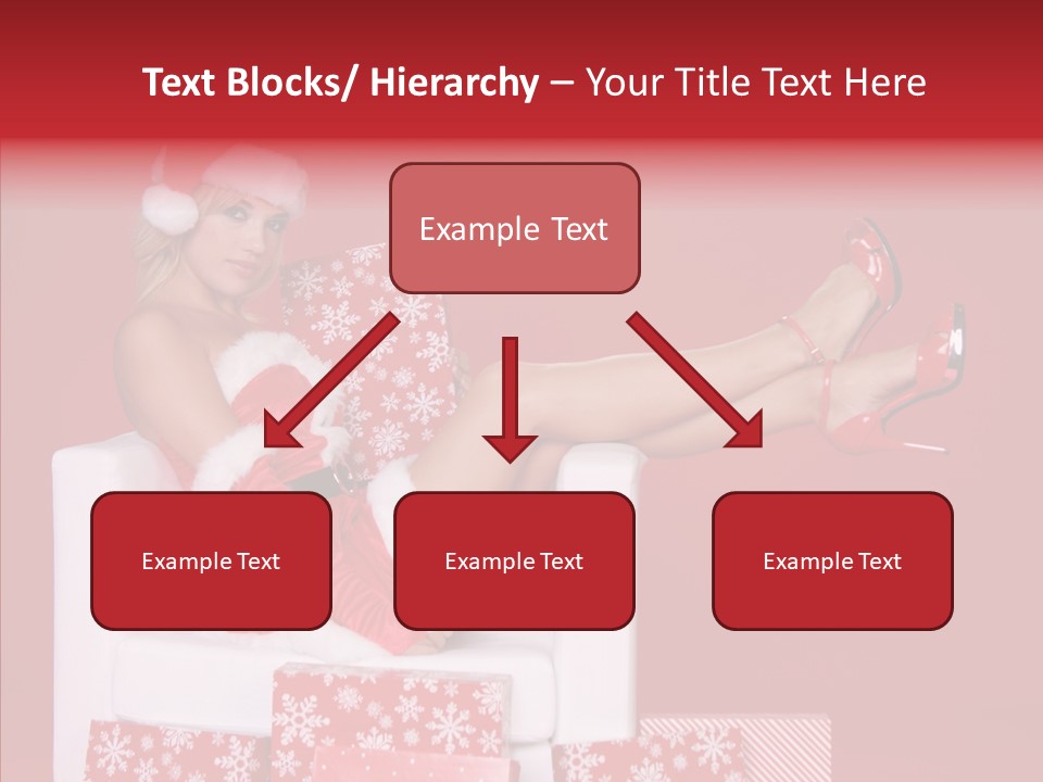 A Woman In A Santa Claus Outfit Sitting On A Chair PowerPoint Template