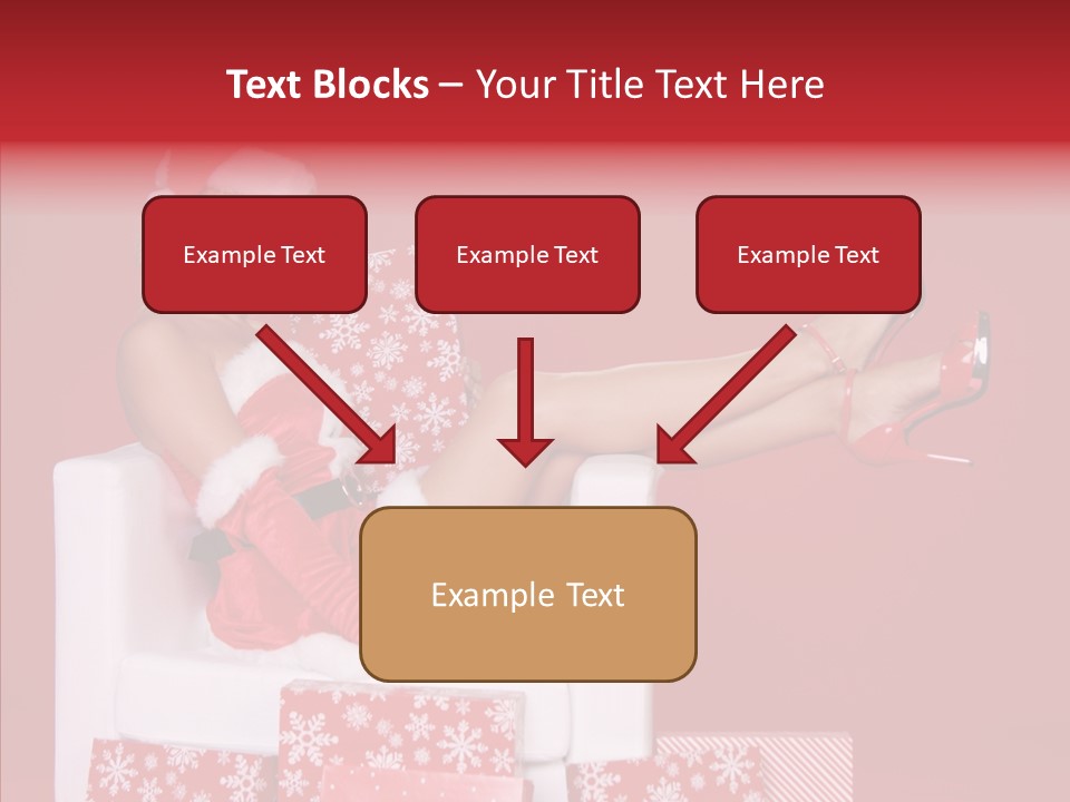 A Woman In A Santa Claus Outfit Sitting On A Chair PowerPoint Template