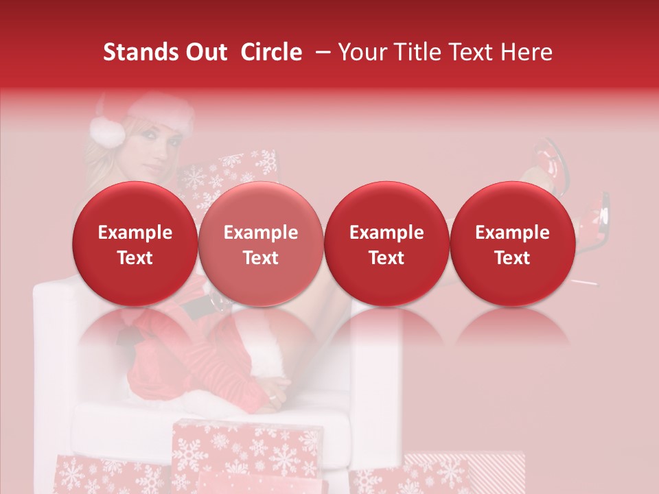 A Woman In A Santa Claus Outfit Sitting On A Chair PowerPoint Template