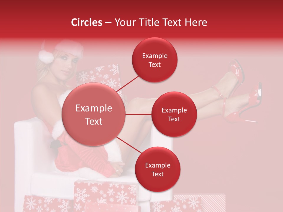 A Woman In A Santa Claus Outfit Sitting On A Chair PowerPoint Template