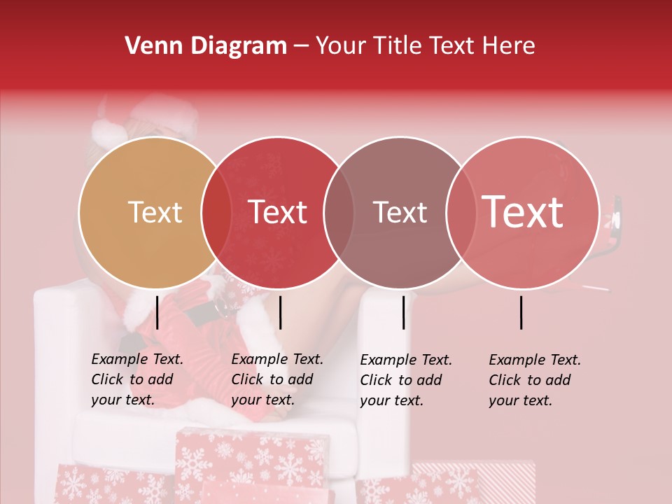A Woman In A Santa Claus Outfit Sitting On A Chair PowerPoint Template