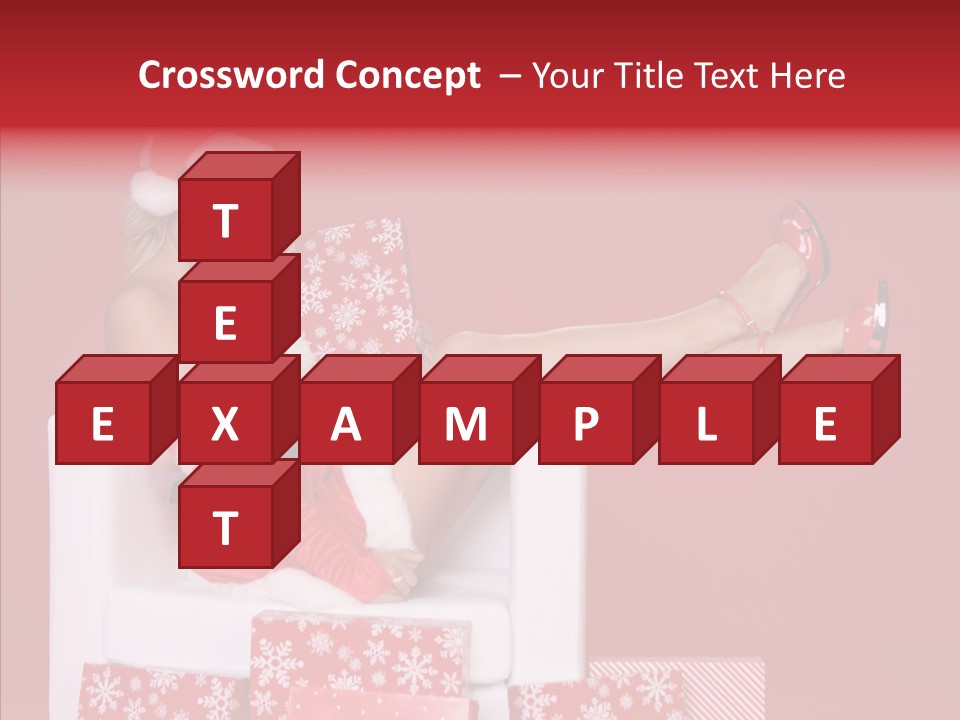 A Woman In A Santa Claus Outfit Sitting On A Chair PowerPoint Template