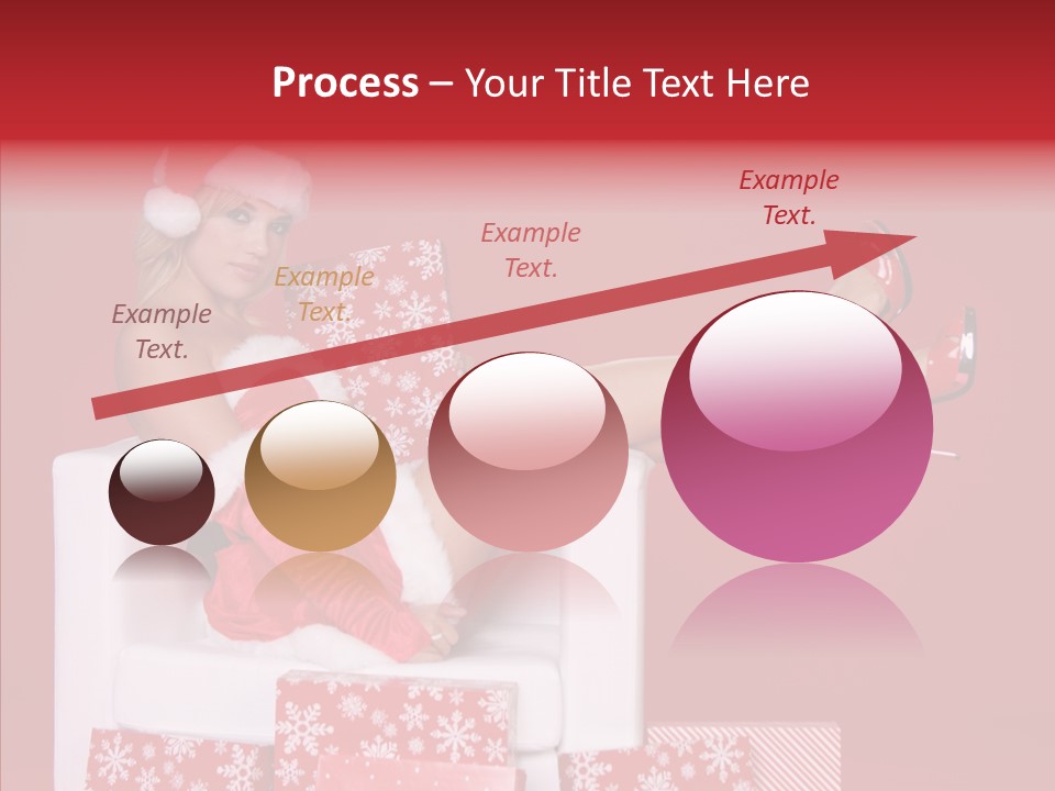 A Woman In A Santa Claus Outfit Sitting On A Chair PowerPoint Template