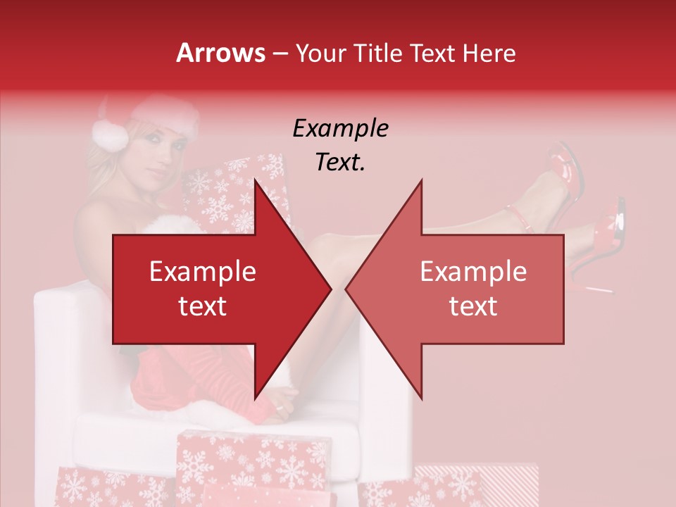 A Woman In A Santa Claus Outfit Sitting On A Chair PowerPoint Template