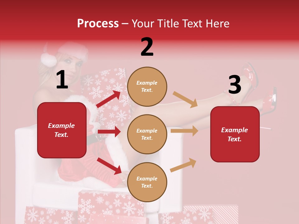 A Woman In A Santa Claus Outfit Sitting On A Chair PowerPoint Template